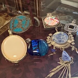Elegant Various Styled Pendants Lot of 6 Like New